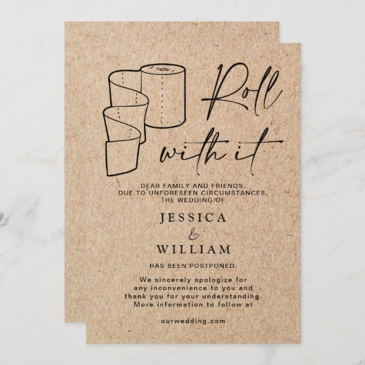 Moderne verandering van Datum Uitgestelde Geannule Kaart (Voorkant / Achterkant)