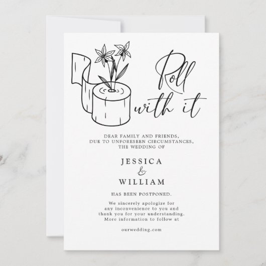 Moderne verandering van Datum Uitgestelde Geannule Kaart (Voorkant)