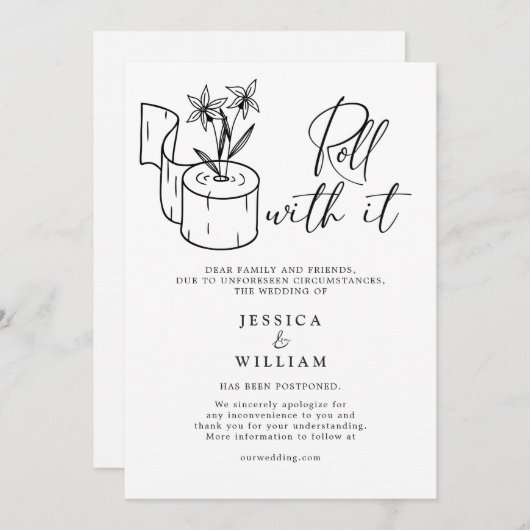 Moderne verandering van Datum Uitgestelde Geannule Kaart (Voorkant / Achterkant)