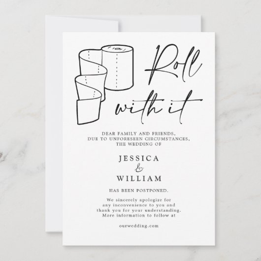 Moderne verandering van Datum Uitgestelde Geannule Kaart (Voorkant)