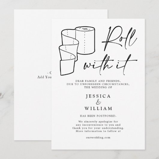 Moderne verandering van Datum Uitgestelde Geannule Kaart (Voorkant / Achterkant)