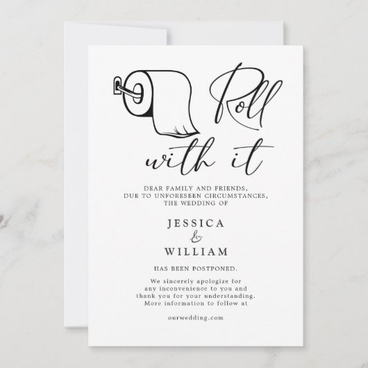 Moderne verandering van Datum Uitgestelde Geannule Kaart (Voorkant)