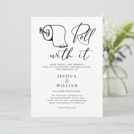 Moderne verandering van Datum Uitgestelde Geannule Kaart (Staand voorkant)