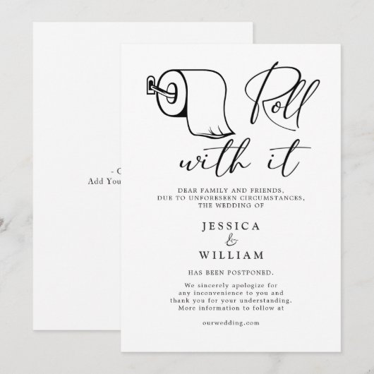 Moderne verandering van Datum Uitgestelde Geannule Kaart (Voorkant / Achterkant)