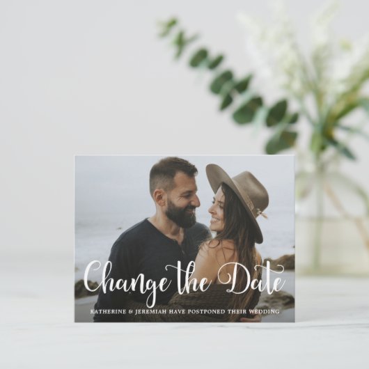 Moderne verandering van verzenddatum voor vaste we briefkaart (Staand voorkant)