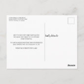 Moderne verandering van verzenddatum voor vaste we briefkaart (Achterkant)