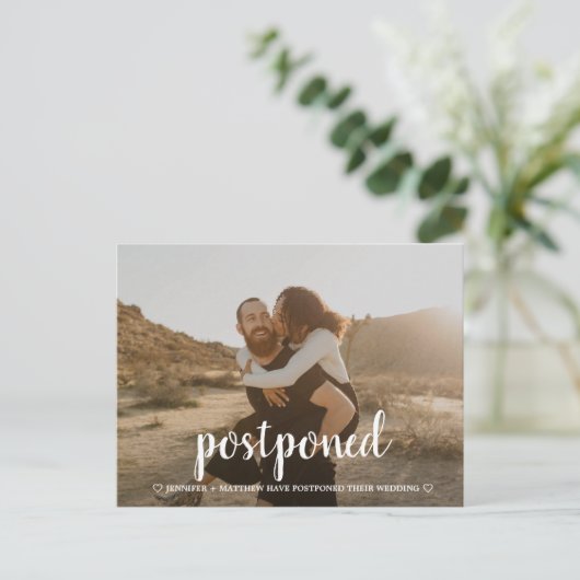 Moderne verandering van verzenddatum voor vaste we briefkaart (Staand voorkant)