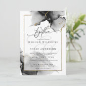 Moderne verbluffende aangepaste houtskool Waterver Kaart (Staand voorkant)