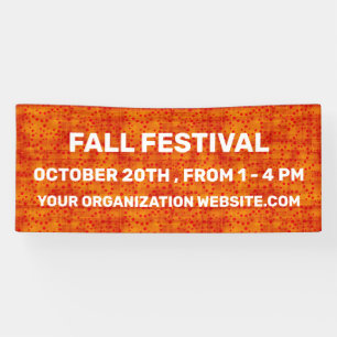 Moderne Verbrande Oranje Aquarel Herfst Festival Spandoek