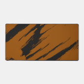 Moderne Verbrande Oranje en Zwarte Abstracte Kunst Bureaumat (Voorkant)
