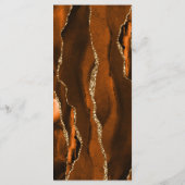 Moderne verbrande Sinaasappels Agaat Blauwgroen br Menu (Achterkant)