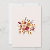 Moderne verbrande Sinaasappels terracotta wilde bl Save The Date (Achterkant)