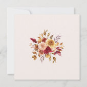 Moderne verbrande Sinaasappels terracotta wilde bl Save The Date (Achterkant)