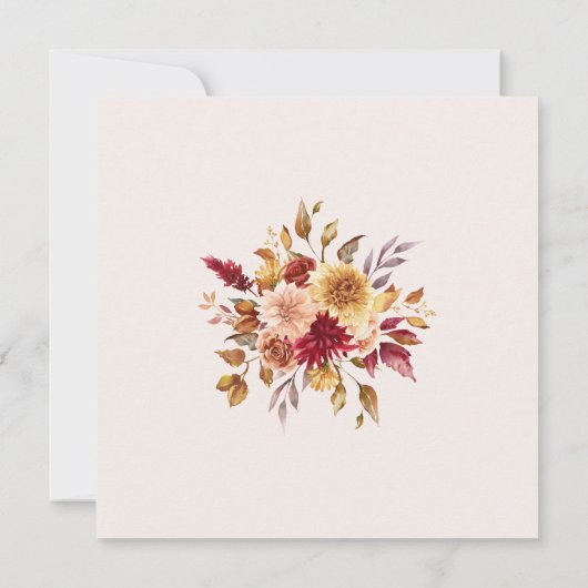 Moderne verbrande Sinaasappels terracotta wilde bl Save The Date (Achterkant)