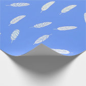 Moderne Veren Luxe Boho Collectie Cadeaupapier (Hoek)