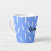 Moderne Veren Luxe Boho Collectie Latte Mok (Linkerhoek)