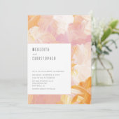 Moderne verf Abstracte bruiloft Kaart (Staand voorkant)