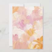 Moderne verf Abstracte bruiloft Kaart (Achterkant)