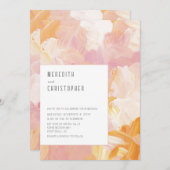 Moderne verf Abstracte bruiloft Kaart (Voorkant / Achterkant)