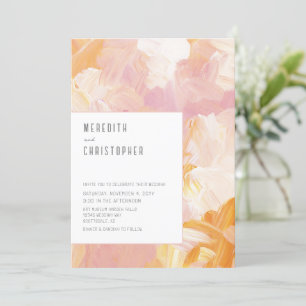 Moderne verf Abstracte bruiloft Kaart