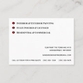 Moderne verf decorator kleurrijke verf visitekaartje (Achterkant)