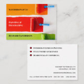 Moderne verf decorator kleurrijke verf visitekaartje (Voorkant / Achterkant)