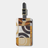 Moderne verf met cirkelpatronen bagagelabel (Voorkant verticaal)