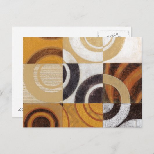 Moderne verf met cirkelpatronen briefkaart (Voorkant / Achterkant)