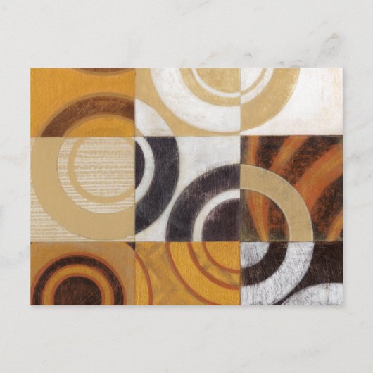 Moderne verf met cirkelpatronen briefkaart (Voorkant)