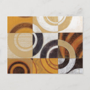 Moderne verf met cirkelpatronen briefkaart