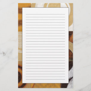 Moderne verf met cirkelpatronen briefpapier