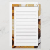 Moderne verf met cirkelpatronen briefpapier (Voorkant / Achterkant)