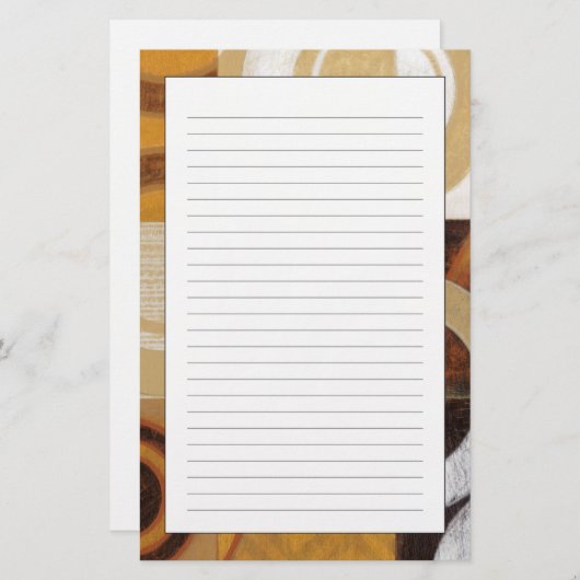 Moderne verf met cirkelpatronen briefpapier (Voorkant / Achterkant)