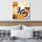 Moderne verf met cirkelpatronen canvas afdruk (Insitu (Slaapkamer))