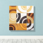 Moderne verf met cirkelpatronen canvas afdruk (Insitu (Houten vloer))