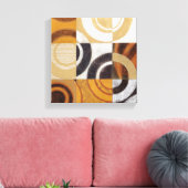 Moderne verf met cirkelpatronen canvas afdruk (Insitu (Woonkamer))