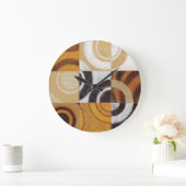 Moderne verf met cirkelpatronen grote klok (Huis)