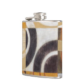 Moderne verf met cirkelpatronen heupfles (Links)