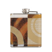 Moderne verf met cirkelpatronen heupfles (Achterkant)