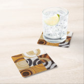 Moderne verf met cirkelpatronen kartonnen onderzetters (Insitu)