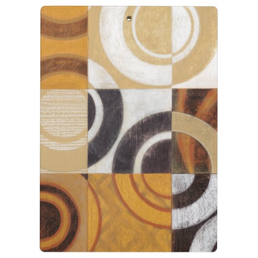 Moderne verf met cirkelpatronen klembord (Achterkant)