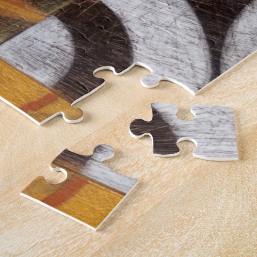 Moderne verf met cirkelpatronen legpuzzel (Zijkant)