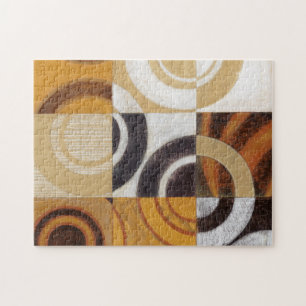 Moderne verf met cirkelpatronen legpuzzel
