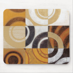 Moderne verf met cirkelpatronen muismat