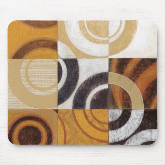 Moderne verf met cirkelpatronen muismat (Voorkant)