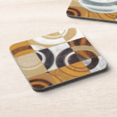 Moderne verf met cirkelpatronen onderzetter (Linkerzijde)