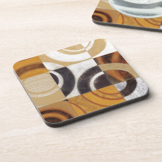 Moderne verf met cirkelpatronen onderzetter (Linkerzijde)