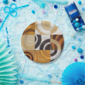 Moderne verf met cirkelpatronen papieren bordje (Feest)