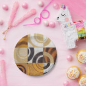 Moderne verf met cirkelpatronen papieren bordje (Feest)