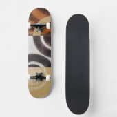 Moderne verf met cirkelpatronen persoonlijk skateboard (Voorkant)
